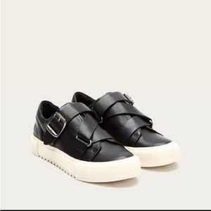 FRYE Gia Moto Low Leather Sneaker